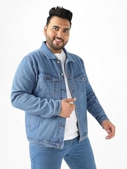 Urbano Plus Men plusjaktp Denim Jacket (pack of 1)