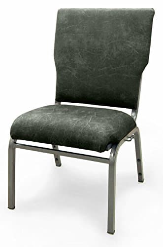 McCourt 10602-XW-11 Auditorium Stack Chair, 22" Extra Wide, Vinyl, Charcoal Gray (Pack of 11)