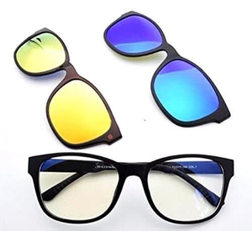 Kriva Magic Vision Quick Change Magnet Lenses Frame Stylish Sunglasses - (3 in1)