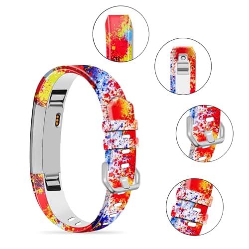 ZEROFIRE Band Compatible with Fitbit Alta and Alta HR Replacement Wristband Adjustable Silicone Sports Watch Band for Men Women Colorful Printing Straps, Standard Size for 5.5"-8.1" Wrists, No Tracker