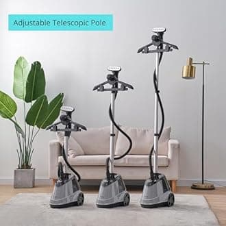 True & Tidy Pro Commercial Garment Steamer, Gray