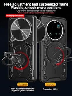 Compatible with Xiaomi 15 Ultra Case Cover,with Slide Camera Lens Cover Compatible with Xiaomi 15 Ultra 5G 25010PN30G Case Red