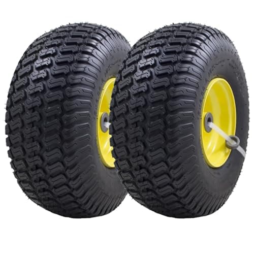 15x6.00-6" Front Tire Assembly Replacement for 100 and 300 Series John Deere Riding Mowers - 2 pack