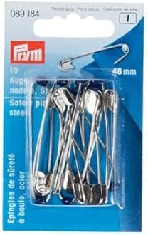 Prym 48mm Safety Pins Silver - per Pack of 10