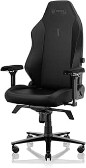 Titan Evo NanoGen Pure Black Gaming Chair - Recling - Ergonomic & Comfortable Computer Chair with 4D armrests - Magnetic Head Pillow & 4-Way Lumbar Support - Leatherette
