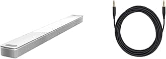 Bose Smart Soundbar 900 Dolby Atmos with Alexa Built-in, Bluetooth connectivity - White & Bass Module Connection Cable