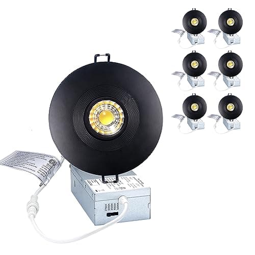 BLACK Round 4 INCH 5CCT GIMBAL LIGHT