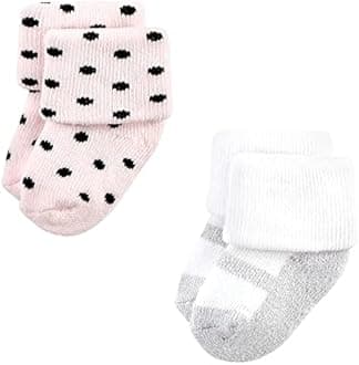 Hudson Baby baby-girls Cotton Rich Newborn and Terry Socks