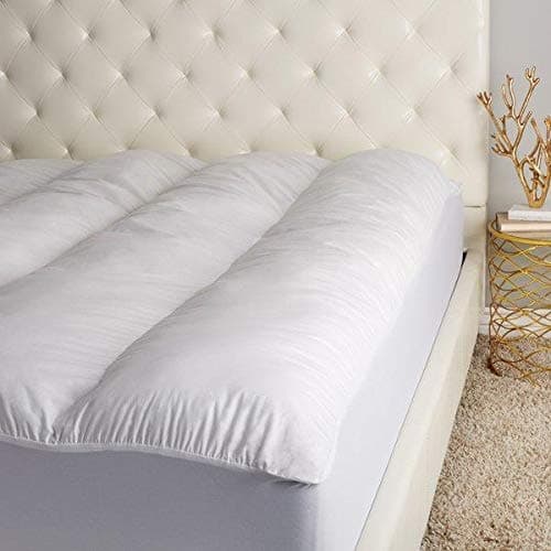 Luxurious 4" Extra Deep Silky Feels Like Down Anti-Allergenic MICROFIBRE Mattress Topper Enhancer (MADE IN THE UK) Super King