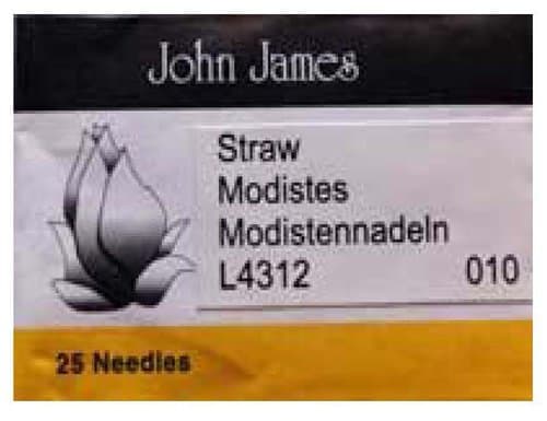 English Paper Piecing John James Milliners/Straw Hand Needles ? Size 010-25/Pkg ?