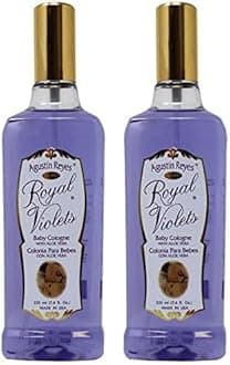 Royal Violets Baby Cologne with Aloe Vera for Baby Sensitive Skin, Relaxing Aroma, 7.6 Fl Oz, bottle (Pack of 2)