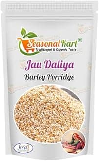 Seasonal Kart Organic Barley Daliya / Jau Dalia|Jau ka Daliya 800 Grams | Healthy Snacks| Healthy Grains | Healthy and Tasty Breakfast| Cereal for Breakfast | Diet Food for Weight Loss| Fiber Rich l 100% Natural & Vegan|