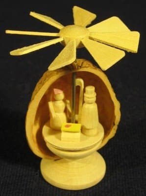 Dregano Miniature Nativity Pyramid Nutshell Made in Germany