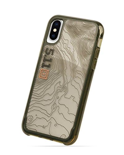 Griffin, iPhone x Clear Case, Survivor: 5.11 Tactical Edition, Impact Resistant Clear Protective Case, Green