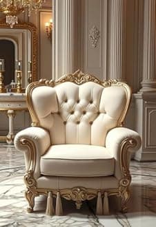 Accent Chair | Chairs for Living Room | Single Sofa Chair | Office Chair | Chair for Study | Office Chairs | Sofa Chairs for Living Room (White Accent Chair) | Chairs