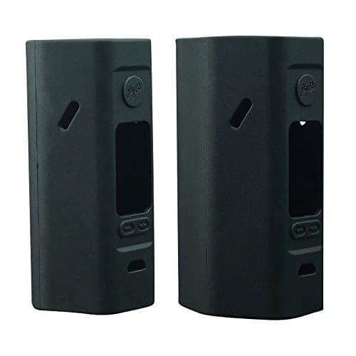 Wismec Reuleaux RX2/3 TWO PACK Silicone Protective Gel Wrap Skin Case Sleeve Cover Fits Rueleaux RX 2/3 RX 2 or 3 BOTH RX23 (Black)