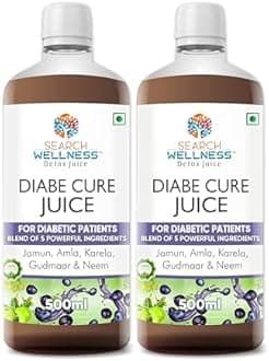 Diabetes Care Healthy Juice -500 ML (Pack's 2) | Dia Free Ayurvedic Juice | With Amla, Karela, Jamun, Neem & Gudmaar | Manage Blood Sugar Levels | BPA & GMO Free