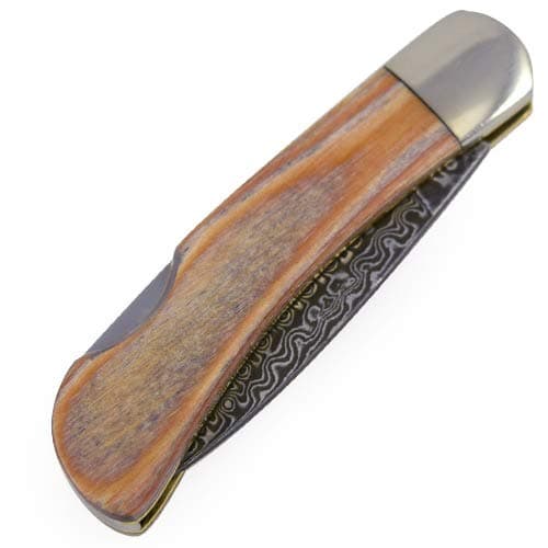 Santa Fe Stoneworks Folding Pocket Knife with Damascus Blade