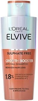 Elvive Growth Booster Shampoo, Anti Hair Loss Shampoo, with Aminexil, Nianimacide and Ginger Extract, Reduces Hair Loss, 200ml
