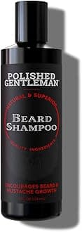 Beard Growth and Thickening Shampoo - With Organic Beard Oil - For Best Beard Look - For Facial Hair Growth - Beard Softener for Grooming - 4oz Small beard