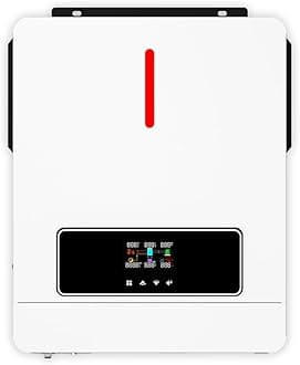 3600W Hybrid Solar Inverter DC 24V to AC 110/120V Pure Sine Wave, w/ 120A MPPT Controller, Dual AC Output, Max 4200W PV Input, Lead-Acid/Lithium/Battery-Free Use, for Home Backup, RV, Off-Grid