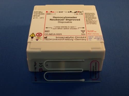 Disposable Hemacytometer, Neubauer Improved (25 per Pack)