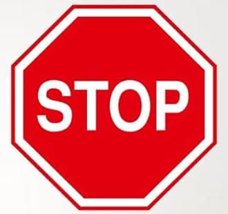 Generic PVC Sticker | Stop Sign - Waterproof, Multicolor, Warning Style