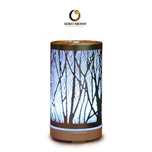 KOKO AROMA Essential Oil Diffuser, 120ml Alpine Essential Oil Cool Mist Humidifier with Adjustable Mist, Auto Shut-Off and 7 Color LED Lights Changing for Home Office Baby(Alpine 120ml Diffuser)