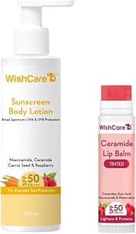 SPF 50 Lip Balm for Dark Lips & Sunscreen Body Lotion For All Skin Type (5g+200ml)