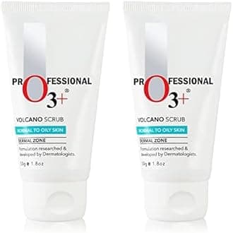 O3+ Volcano Scrub For Exfoliation, Deep Cleansing, Blackhead Removal And Pore Minimization (50G) (Pack of 2)