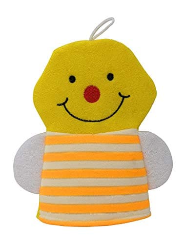 Knit Terry Character Bath Puppet / Wash Cloth / Bathmitt / Bath Mitt (Yellow (Bumble Bee))
