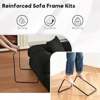 Convertible Sleeper Sofa Bed with Cylindrical Pillow, Corduroy Folding Mattress Couch with Fixed-Shape Frame, Floor Sofa Lounge Couch for Living Room Bedroom Lounge Studio-Black