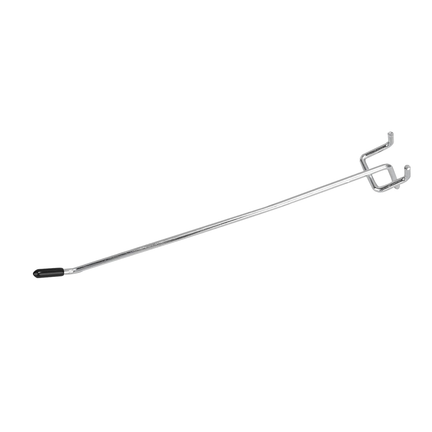 Pegboard Hooks, 6 Inch 50-Pack,Sturdy and Durable L Shape Galvanized Metal suitbale for 1/4 and 1/8 Pegboard Hooks with Rubber Tipped,Pegboard Hooks for Garage,Office,Kitchen,Store(Silver)