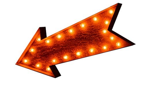 Iconics "Vintage" Arrow Marquee Sign