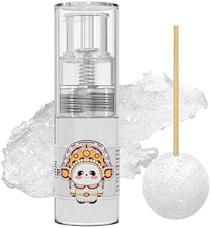 White Edible Glitter Spray, 10g Food Grade Cake Glitter, Edible Glitter for Cocktails, Edible Shimmer Powder for Drinks, Cupcakes, Strawberries, Chocolate