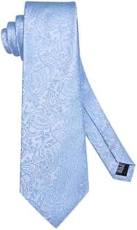 Hi-Tie Silk Ties for Men Pink Blue Black Mens Ties Set 4 PCS Necktie Pocket Square Cufflinks Clip Pin for Wedding