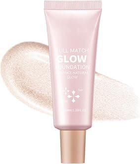 Full Match Glow Foundation, Enhance Foundation Natural Glow, Professional Coverage for a Flawless Look (Fair, Large)