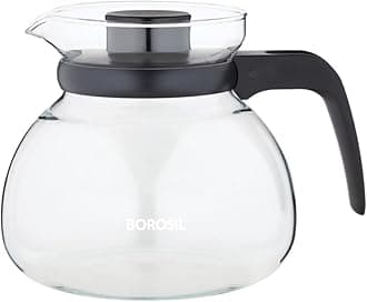 Borosil Carafe Flame Proof Glass Kettle With Stainer, 1.5L
