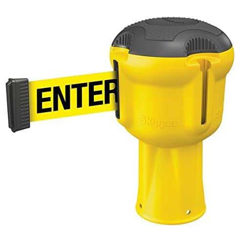 retractable barrier skipper caution-yel - barrier systems - car park barriers