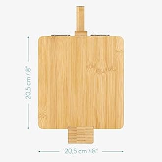 Navaris Wooden Tortilla Press - Wood Pataconera Tortilla Quesadilla Maker Flour Dough Press for Quesadillas Tortillas Indian Roti Tostones Patacones