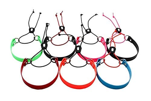 Full Grip Supply 3/4'' Biothane E-Bungee Collar XL 18''-32'' Neck Size Quick On/Off E-Collar Strap Fits Educator Dogtra (Black Collar/Black Bungee)