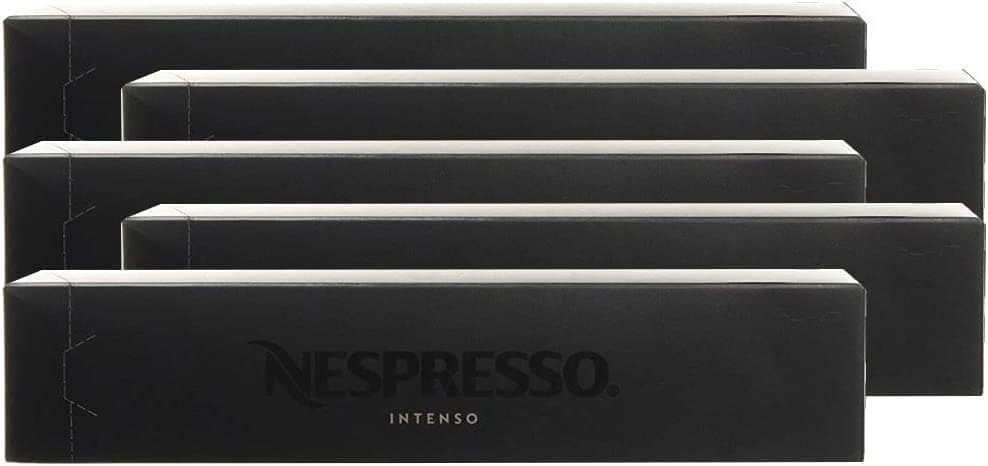 Nespresso Vertuo Coffee Machine Pods (Altissio - Intensity 9, 5 Boxes - 50 Pods)