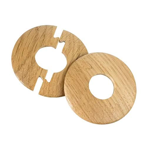 Solid Oak Lacquered Radiator Pipe Cover, Pipe Rose, Jigsaw - X2 Covers per Pack