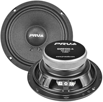 PRV AUDIO 6.5 Inch Car Speakers 200 Watts 4 Ohm, 6MB100-4 Factory Replacement Car Door Speakers (Pair) Shallow Profile