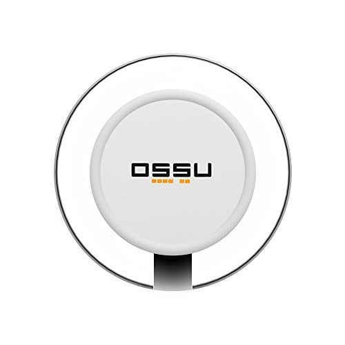 OSSU Qi Wireless Charging Pad Charger for Samsung Galaxy Note 5, S6, S6 Edge, S6 Edge+ Plus, MOTO 360 Smartwatch, Nexus 4, 5, 7 and All Qi Enable Devices Phones (White)