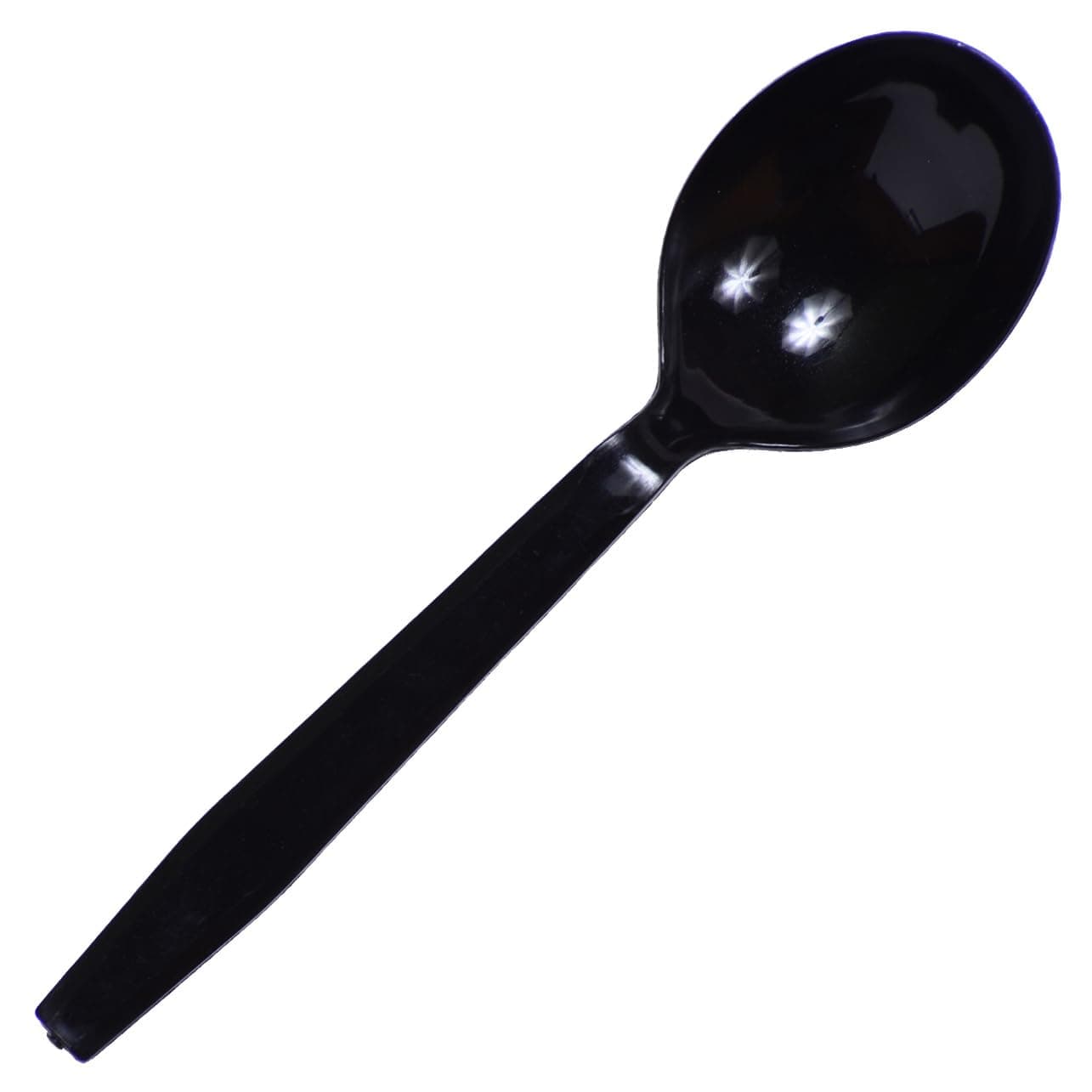 Plastic Soup Spoons, Heavyweight Polystyrene (PS), Black, A10003621 (Case of 1,000)