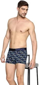 Van Heusen Men Cotton Stretch Printed Trunk - Pack of 1 - Body Defining Fit, Ultra Soft