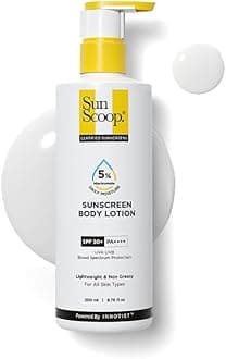 5% Niacinamide Daily Moisture Sunscreen Body Lotion SPF 50+ PA++++ Broad Spectrum| In-Vivo Tested| 24-Hours Moisturization| Non-Greasy| No White Cast| Reduces Tan| Smoothens Skin (200ml)