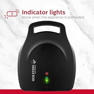 Holstein Housewares HH-09037017B Non-Stick Arepa Maker, 6-PC, Black