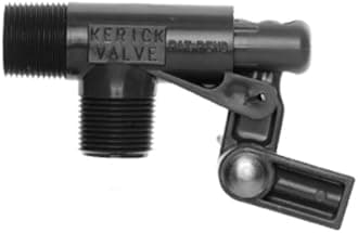 Kerick Valve PS75LS PVC Float Valve, Standard Mount, 16.5 gpm at 60 psi, 3/4" NPT Male